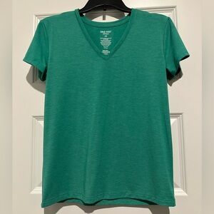 Nine West Teal Short Sleeve V-Neck Top
